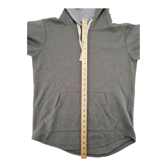 Libertador New York City Short Sleeve Hoodie Olive Green S Longer Length - Picture 7 of 7